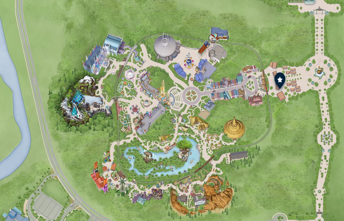 Hong Kong Disneyland park map for planning your route