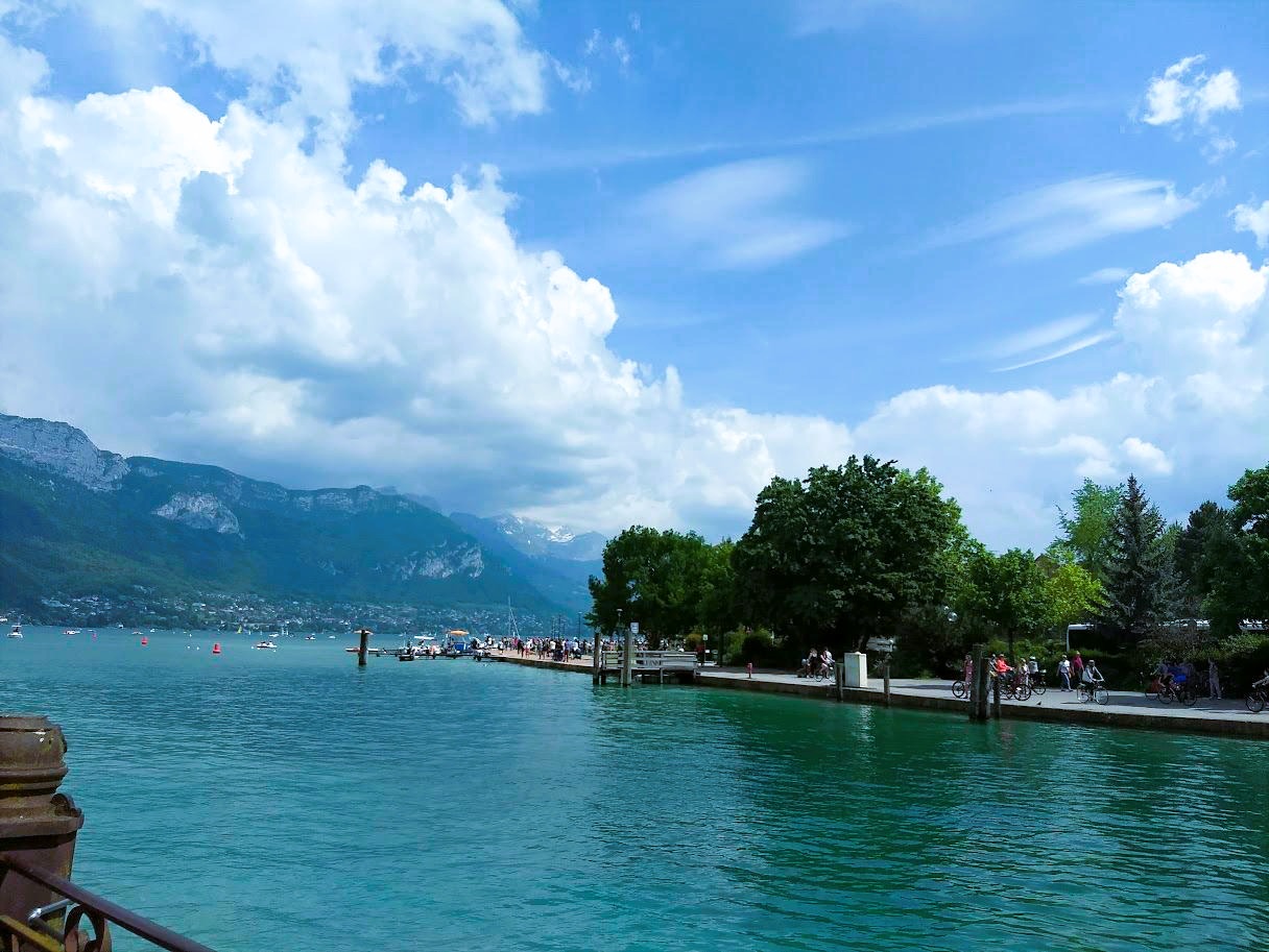 Lake Annecy with mountain backdrop