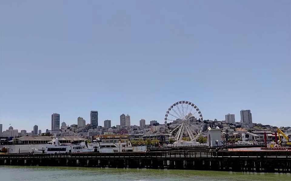 San Francisco skyline from the ferry